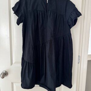Black Asymetical Baby Doll Dress. Size L. Like New.
